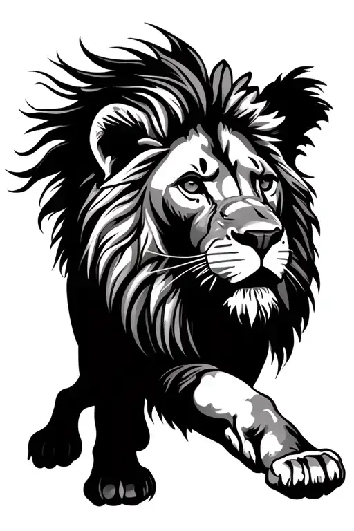 Lion Walking Towards