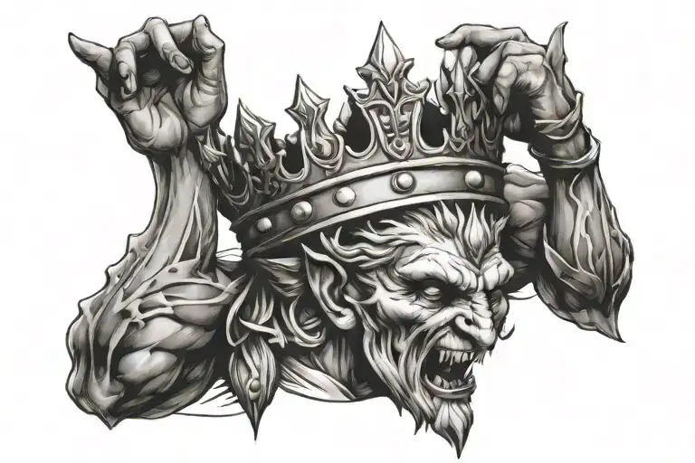 Warrrior Holding Crown