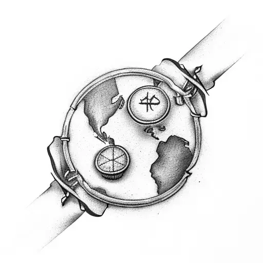 9 Nordic Runes Around The Wrist Connected To The World Treet Woth Crows Flying To The Top