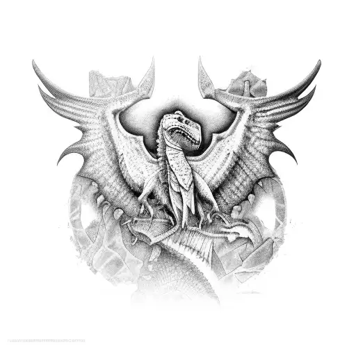 A Paralegal Holding A Scale Of Justice With Dinosaur Scales Instead Of Weights