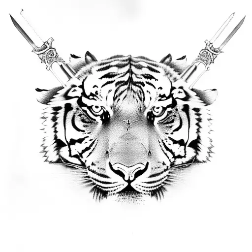 Tiger With Sword
