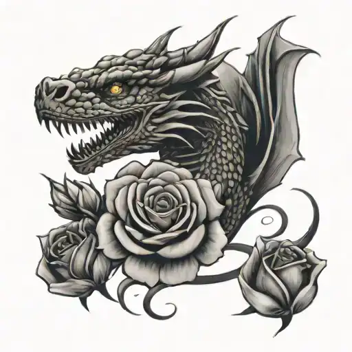 Dragon Turned Into Rose
