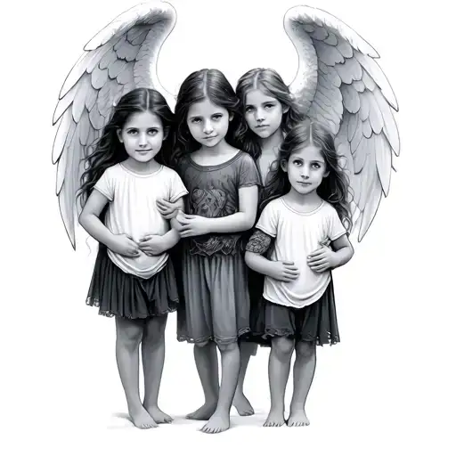 Four Children One Is An Angel