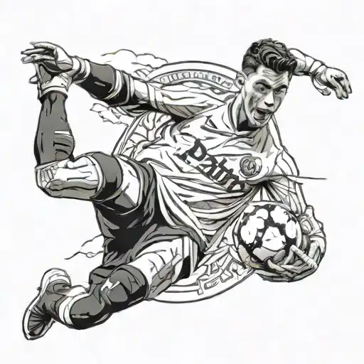 Cristiano Ronaldo With The Psg Kit With The Harry Potter Background