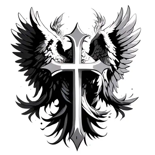 Phoenix Cross And Angel