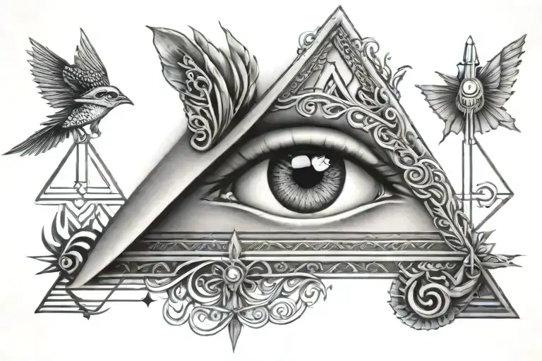 Eye Of Horus And Pyramid