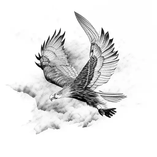 White Tailed Eagle With Canoe Paddle