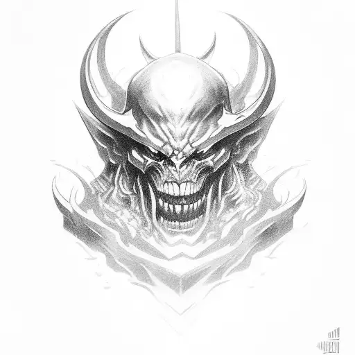 A Dark And Menacing Demon Wielding A Dota Weapon