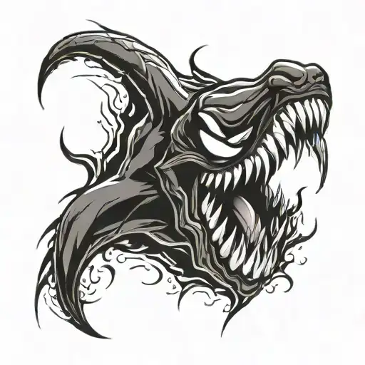 Venom Logo Made Out Of Lighting Bolt