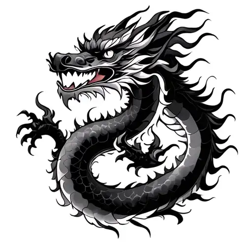 A Red Chinese Dragon