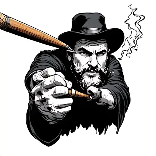 Baton To Dynamite Guy With Match In Hand