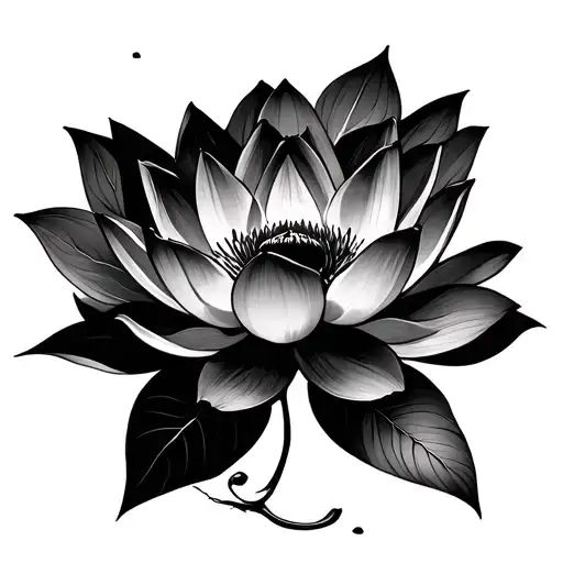 Dawn With Lotus Flower