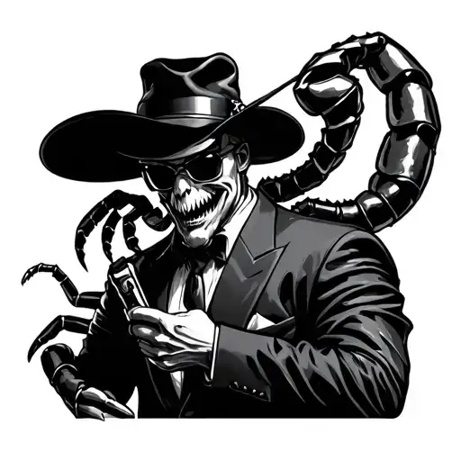 Scorpion As Mafia Boss Wearing