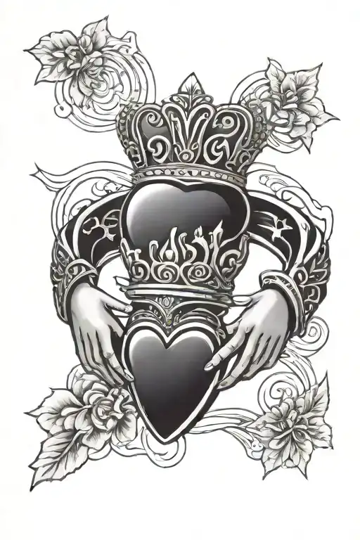 Claddagh Ring With Mountians Range