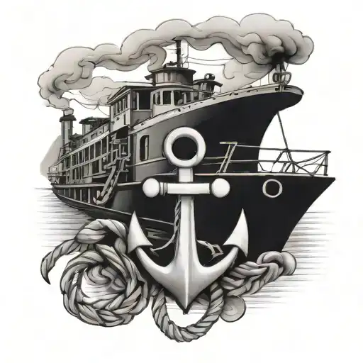 Train And Anchor Intertwined