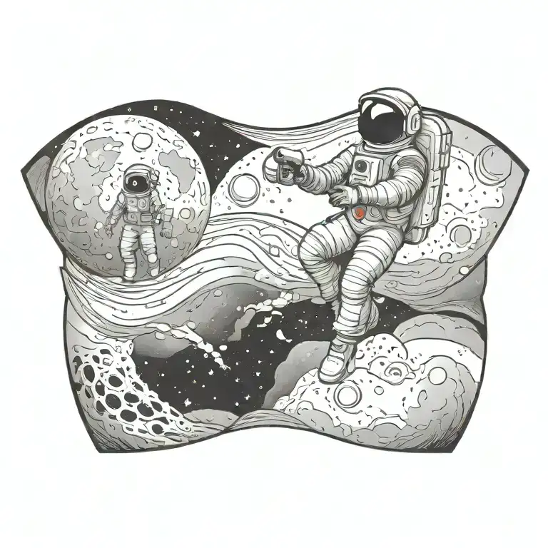 Meditate Astronaut Moon