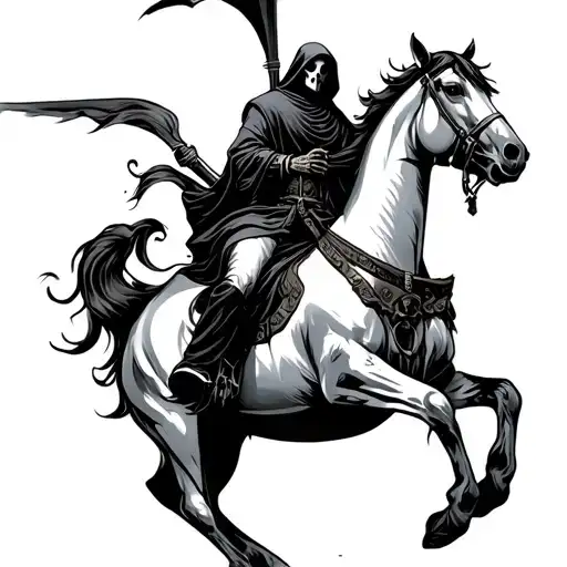 Grim Reaper On Horse
