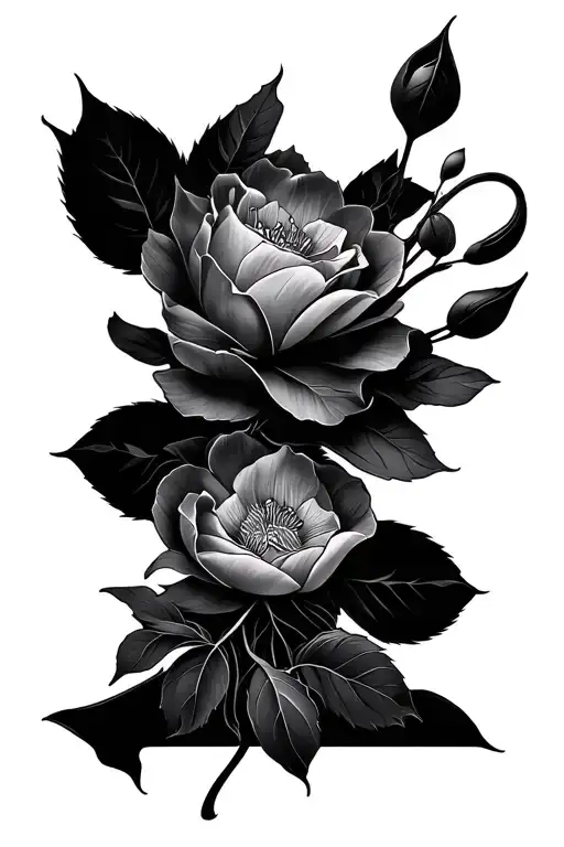 Line Art Tattoo Design