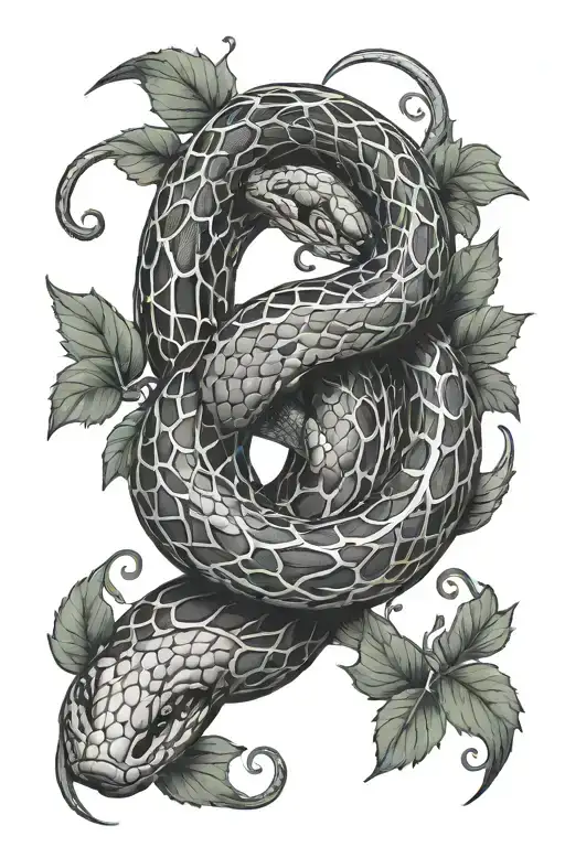 Snake And Vines Wrapped