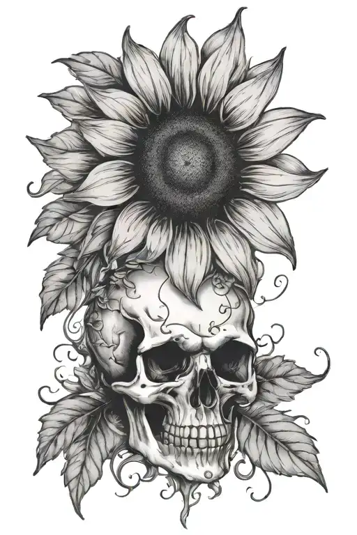 Skull Sunflower Mushroom
