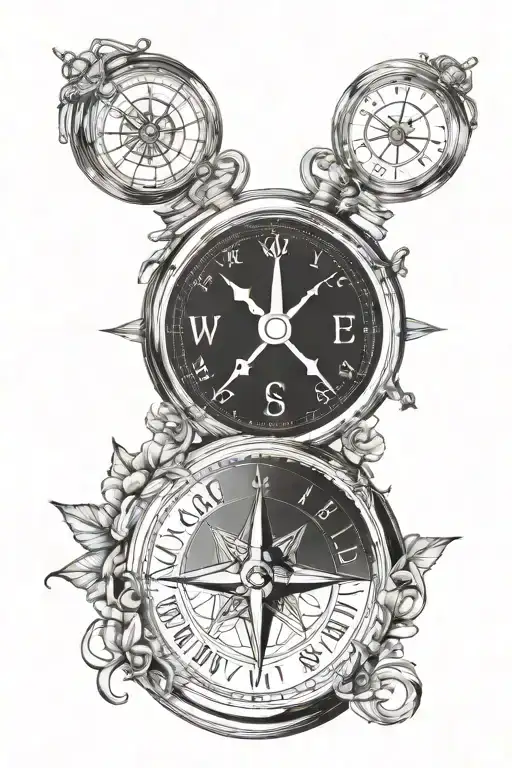 Compass Clock Dates Kids