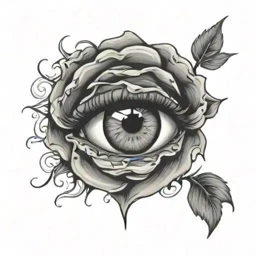 Rose Eye Evil Girl Face