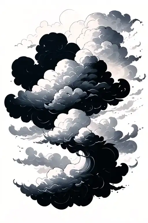 Cloud Tattoo Black And White