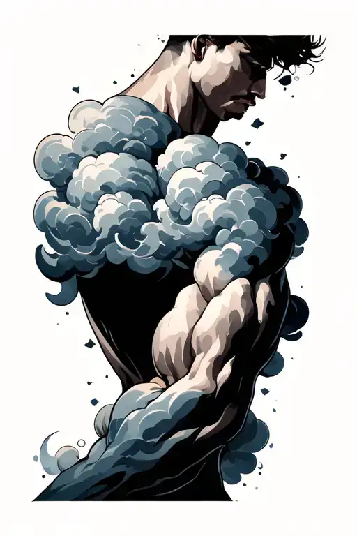 Biceps Cloud Tatto Out Modern