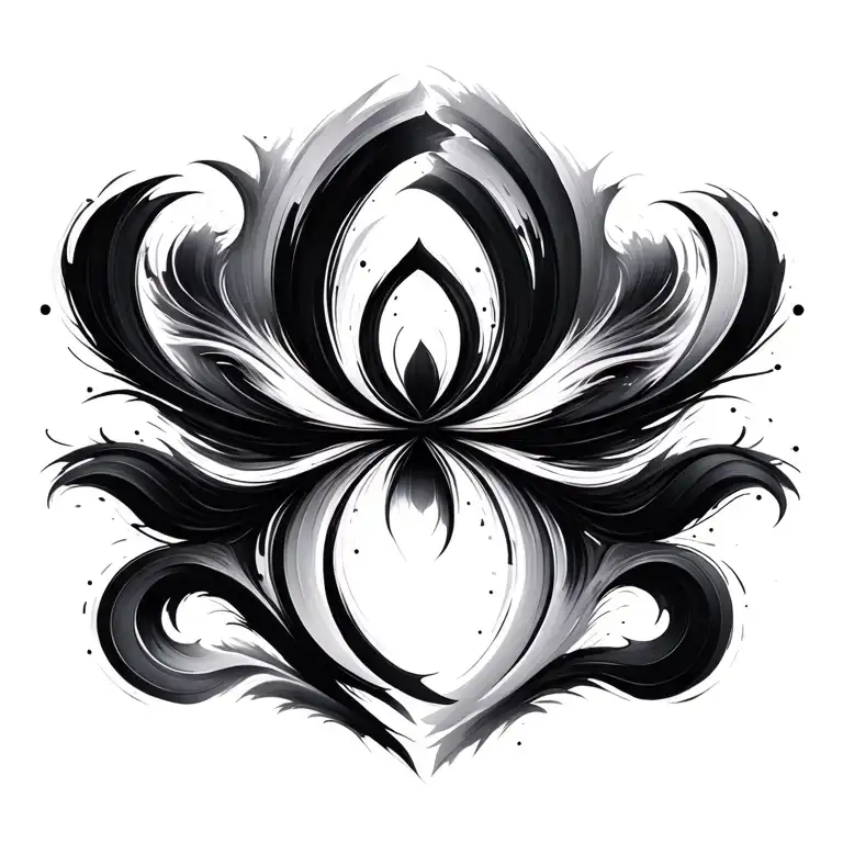 Symmetrical Abstract Brush Strokes