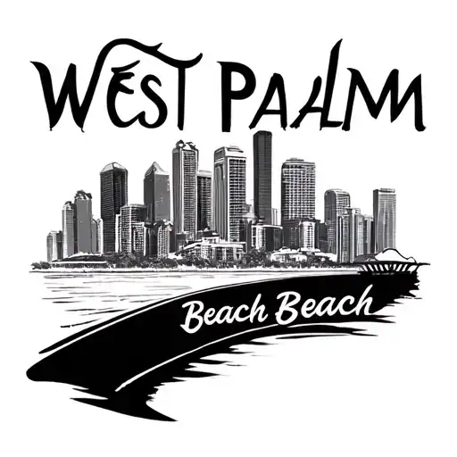 West Palm Beach City Skyline