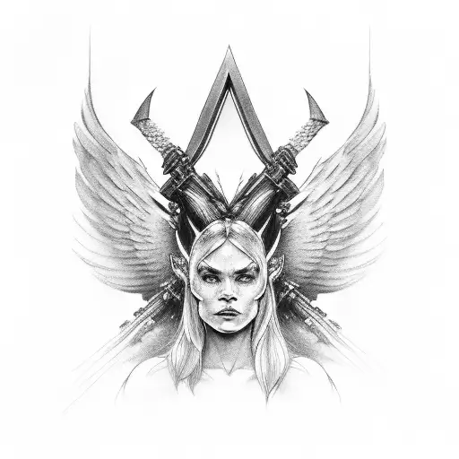 3 Valkyrie Faces Atop Eachother