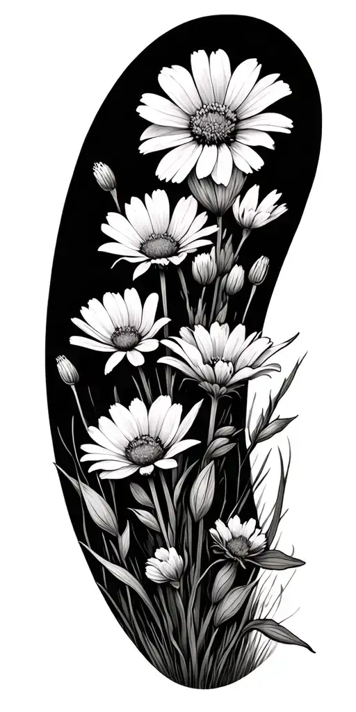 Wildflowers Foreground Prairie Landscape Background