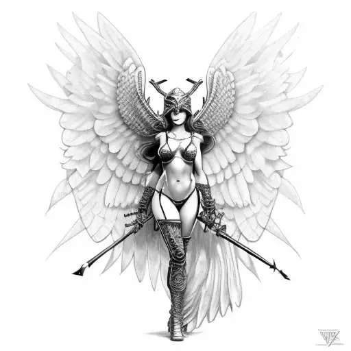 Sexy Nude Valkyrie For Thigh