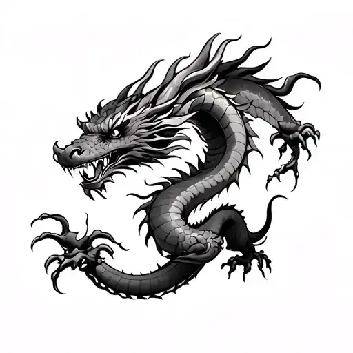 Asian Dragon Flying