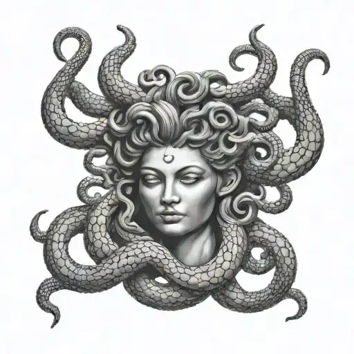 Black Medusa Head