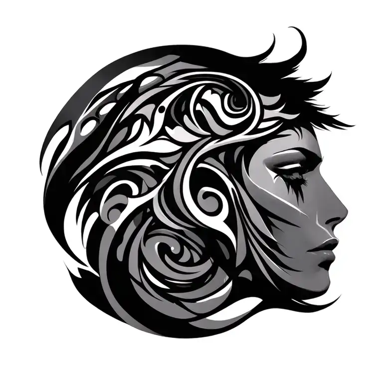 Neotribal Back Abstract