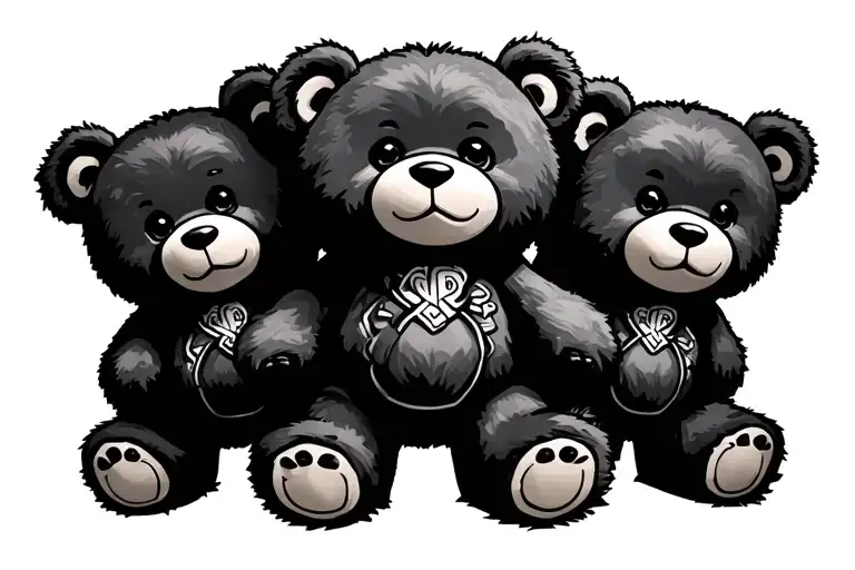 Three Gangster Beat Up Teddy Bears