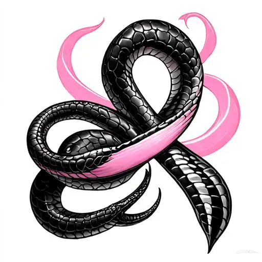 Breast Cancer But Instead Of Pink It's Cobra Skin
