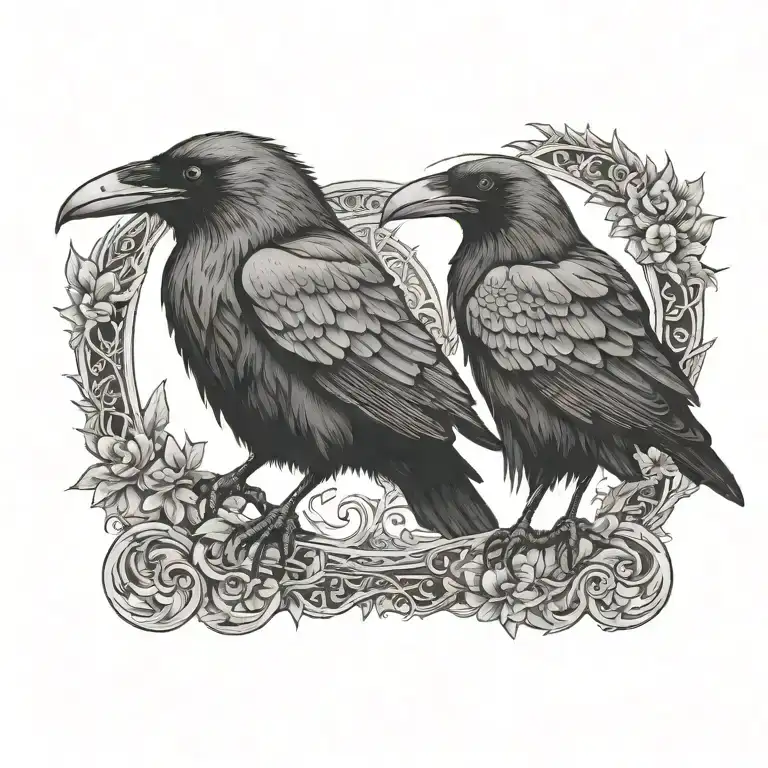 Hugin And Munin Raven