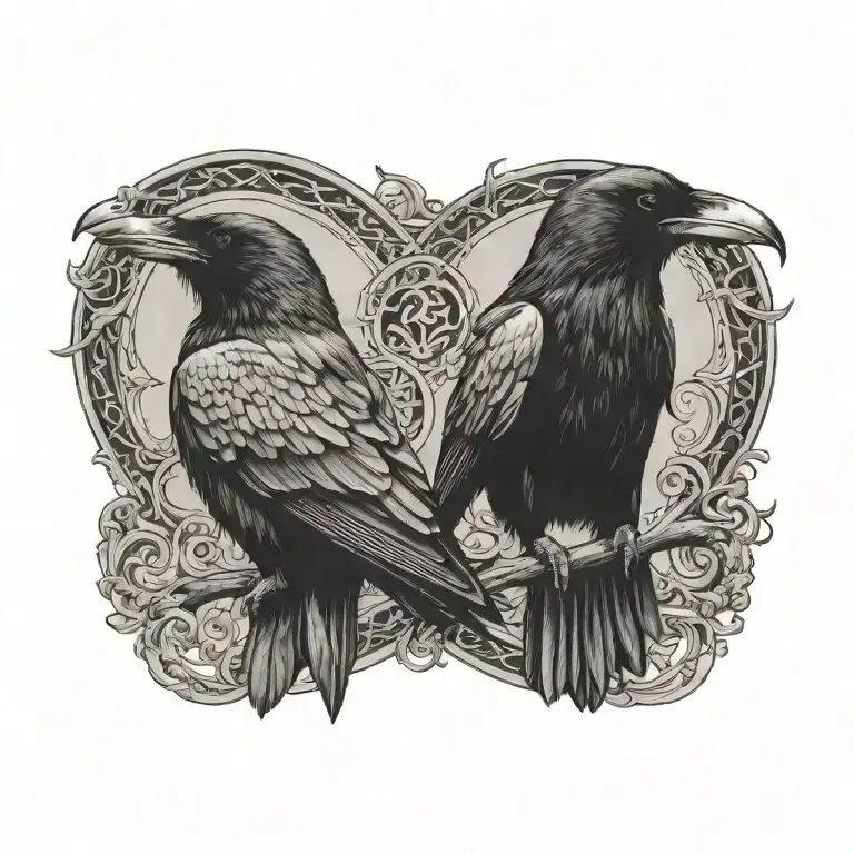 Hugin And Munin Raven