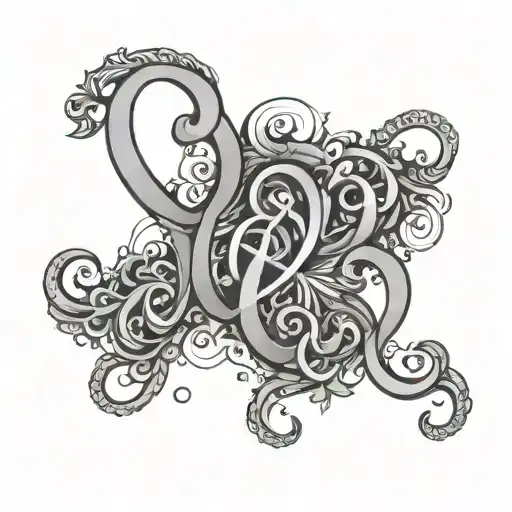 Fancy Handwriting Letter With Smoke Surrounding With The Word 'Qwami' Written