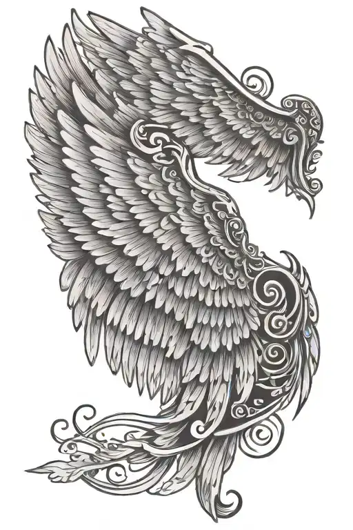 Wings And Quote Written