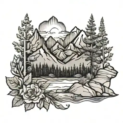 Wyoming Mountains And Growth Strength Courage