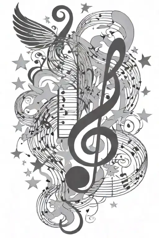 Stars And Music Notes