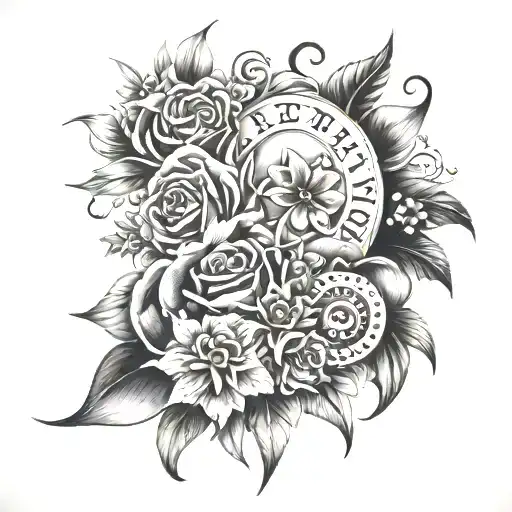 Tattoo With 5 Names For Children And Grand Child And Room For More