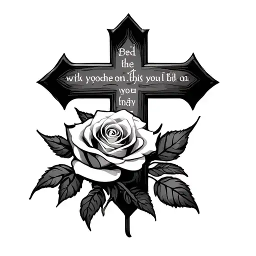 Cross And Rose Bible Verse