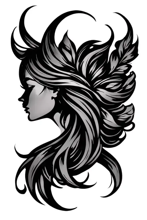 Feminine Strength Symbol Intertwined