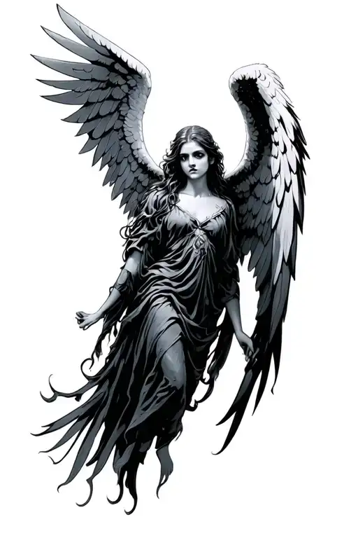 Gothic Angel With Wings