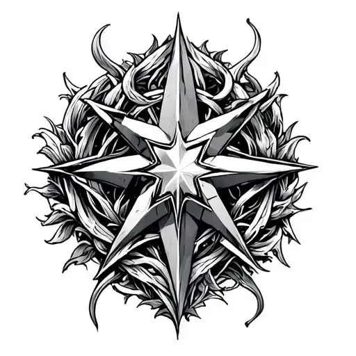 A Symbol Of A Star In The Style Of Elden Ring Art