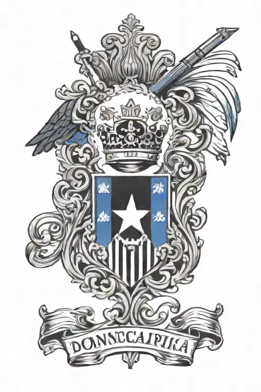 Blue Thin Flag Primarily Black With Dominican Republic Flag All Combined